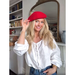 100% European Linen Women's Sunscreen Shirt Loose Long Sleeves M MSRP $179